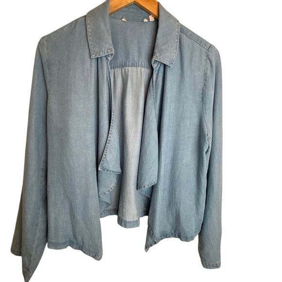 Soft Surroundings Tops - Soft Surroundings Chambray Open Front Shirt / Jacket – Size M